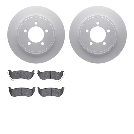 DYNAMIC FRICTION CO 4402-54040, Geospec Rotors w/Ultimate Duty  Brake Pads, High Resistance To Brake Fade, Silver 4402-54040